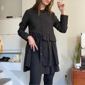 Tiered (ruffles) shirt dress, Zara (M)